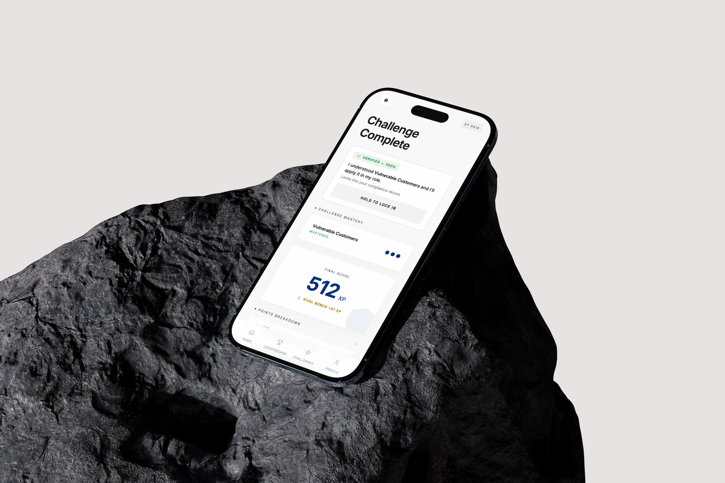 Winnelo learner app showing a completed challenge